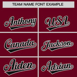 Custom Crimson Varsity Full-Snap Color Block Letterman Jacket