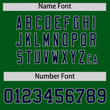 Custom Green Varsity Full-Snap Color Block Letterman Jacket