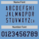 Custom Powder Blue Varsity Full-Snap Color Block Letterman Jacket