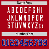 Custom Red Varsity Full-Snap Color Block Letterman Jacket