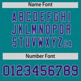 Custom Teal Varsity Full-Snap Color Block Letterman Jacket