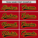 Custom Red Varsity Full-Snap Color Block Letterman Jacket