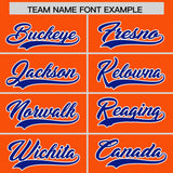 Custom Orange Varsity Full-Snap Color Block Letterman Jacket