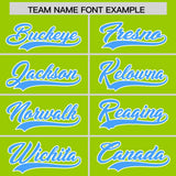 Custom Neon Green Varsity Full-Snap Color Block Letterman Jacket