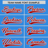 Custom Powder Blue Varsity Full-Snap Color Block Letterman Jacket