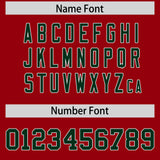 Custom Red Varsity Full-Snap Color Block Letterman Jacket