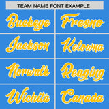 Custom Powder Blue Varsity Full-Snap Color Block Letterman Jacket