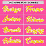 Custom Pink Varsity Full-Snap Color Block Letterman Jacket