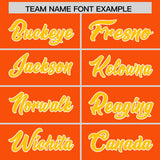 Custom Orange Varsity Full-Snap Color Block Letterman Jacket