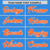 Custom Powder Blue Varsity Full-Snap Color Block Letterman Jacket