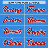 Custom Powder Blue Varsity Full-Snap Color Block Letterman Jacket