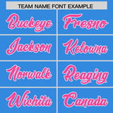 Custom Powder Blue Varsity Full-Snap Color Block Letterman Jacket