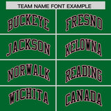 Custom Kelly Green Varsity Full-Snap Flower Pattern Letterman Two Tone Split Fashion Jacket