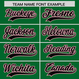 Custom Kelly Green Varsity Full-Snap Flower Pattern Letterman Two Tone Split Fashion Jacket