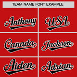 Custom Red Varsity Full-Snap Flower Pattern Letterman Two Tone Split Fashion Jacket