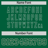 Custom Kelly Green Varsity Full-Snap Flower Pattern Letterman Two Tone Split Fashion Jacket