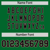 Custom Kelly Green Varsity Full-Snap Flower Pattern Letterman Two Tone Split Fashion Jacket