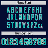 Custom Navy Varsity Full-Snap Flower Pattern Letterman Two Tone Split Fashion Jacket