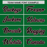 Custom Kelly Green Varsity Full-Snap Flower Pattern Letterman Two Tone Split Fashion Jacket