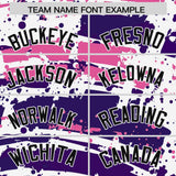 Custom Black Varsity Full-Snap Graffiti Pattern Letterman Baseball Jacket