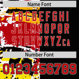 Custom Black Black Varsity Full-Snap Graffiti Pattern Letterman Baseball Jacket