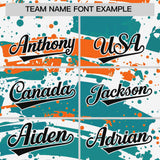 Custom Black Varsity Full-Snap Graffiti Pattern Letterman Baseball Jacket