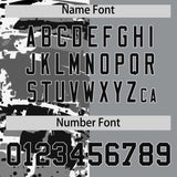 Custom Gray Black Varsity Full-Snap Graffiti Pattern Letterman Baseball Jacket