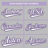 Custom Gray Classic Style Varsity Full-Snap Letterman Baseball Jersey
