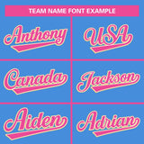 Custom Powder Blue Classic Style Varsity Full-Snap Letterman Baseball Jersey