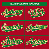 Custom Red Classic Style Varsity Full-Snap Letterman Baseball Jersey