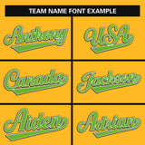 Custom Gold Classic Style Varsity Full-Snap Letterman Baseball Jersey