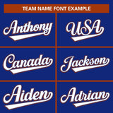 Custom Royal Classic Style Varsity Full-Snap Letterman Baseball Jersey