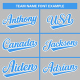 Custom Gray Classic Style Varsity Full-Snap Letterman Baseball Jersey