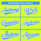Custom Neon Green Classic Style Varsity Full-Snap Letterman Baseball Jersey