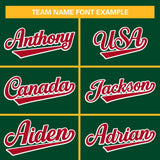 Custom Green Classic Style Varsity Full-Snap Letterman Baseball Jersey