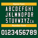 Custom Green Classic Style Varsity Full-Snap Letterman Baseball Jersey