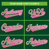 Custom Green Classic Style Varsity Full-Snap Letterman Baseball Jersey