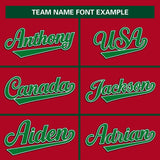 Custom Red Classic Style Varsity Full-Snap Letterman Baseball Jersey