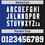 Custom Royal Black Varsity Full-Snap Split Letterman Baseball Jacket