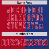 Custom Red Royal Varsity Full-Snap Split Letterman Baseball Jacket