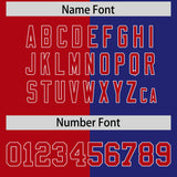 Custom Red Royal Varsity Full-Snap Split Letterman Baseball Jacket