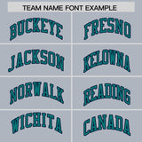 Custom Silver Navy-Aqua Color Block Varsity Full-Snap Letterman Hoodie Jacket