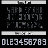 Custom Black Silver-White Color Block Varsity Full-Snap Letterman Hoodie Jacket