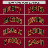 Custom Crimson Black-Khaki Color Block Varsity Full-Snap Letterman Hoodie Jacket