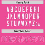 Custom Pink Gold-White Color Block Varsity Full-Snap Letterman Hoodie Jacket