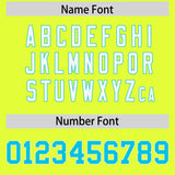 Custom Fluorescent Green Sky Blue-White Color Block Varsity Full-Snap Letterman Hoodie Jacket