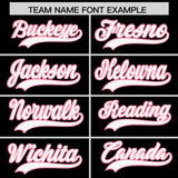 Custom Black Light Pink-White Color Block Varsity Full-Snap Letterman Hoodie Jacket