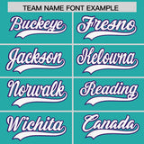 Custom Aqua Purple-White Color Block Varsity Full-Snap Letterman Hoodie Jacket