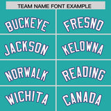 Custom Aqua Purple-White Color Block Varsity Full-Snap Letterman Hoodie Jacket