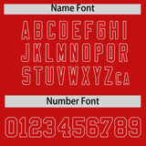 Custom Red Old Gold-White Color Block Varsity Full-Snap Letterman Hoodie Jacket